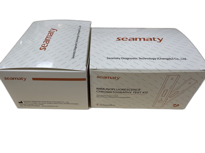 Seamaty VM2 immunofluorescence chromatography test kit box, ClinixLynx