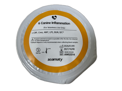 Seamaty QT3 Canine Inflammation Panel (6 Parameters) reagent disc, ClinixLynx